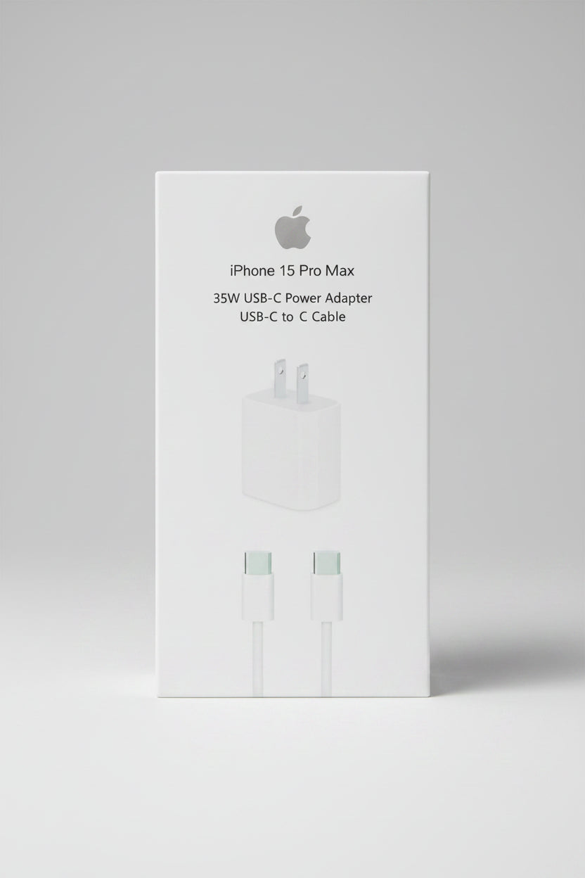 Apple Cargador iPhone 15 Pro Max 35W